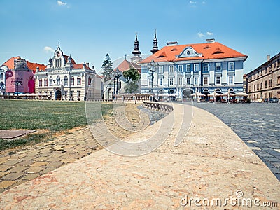 Serbian Orthodox Church Episcopia OrtodoxÄƒ SÃ¢rbÄƒ de TimiÈ™oara located in Union Square, Editorial Stock Photo